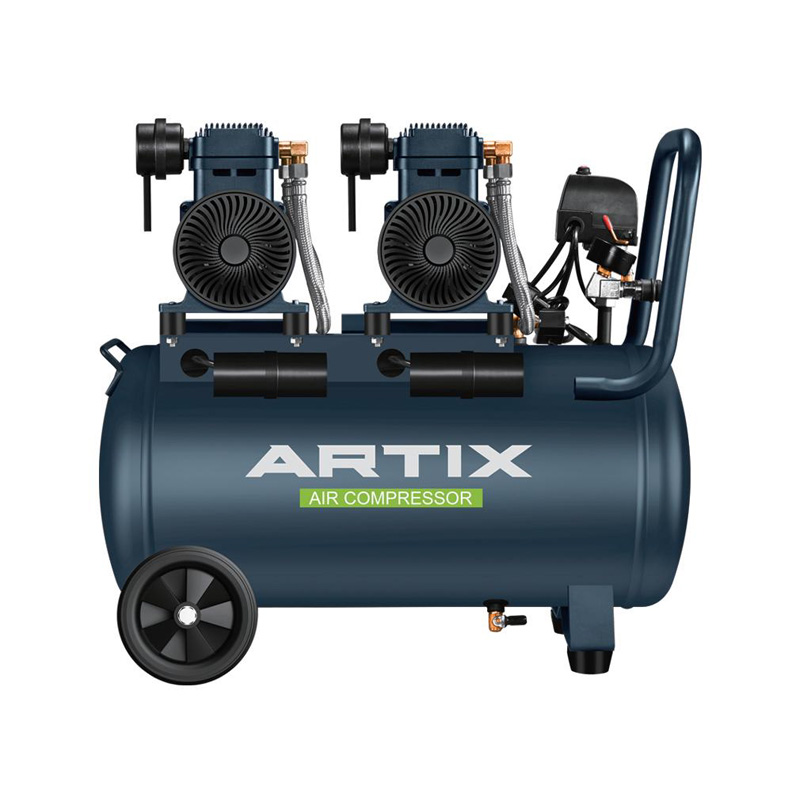 Compresseur d'Air Sans Huile, 3,8 HP, 1 400 W x 2 à 50 L