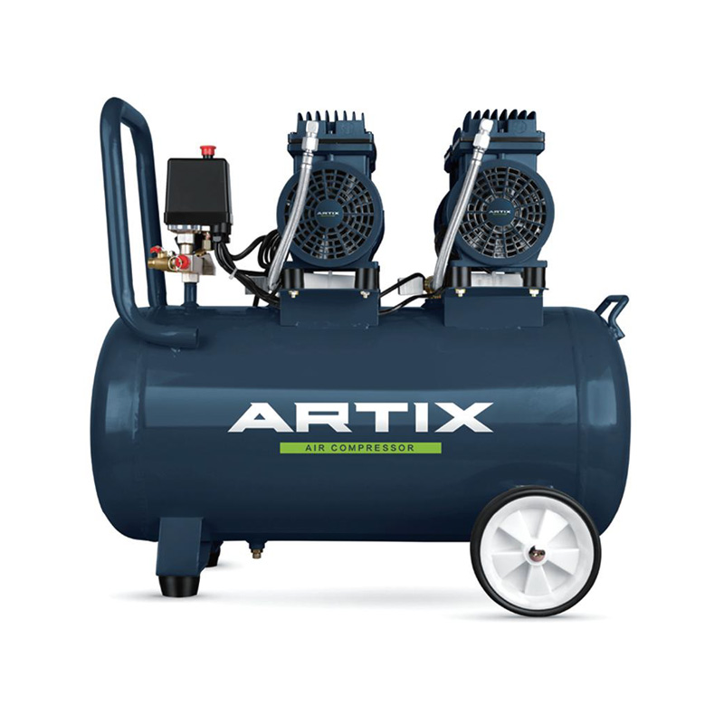 Compresseur d'Air Sans Huile 1,5HP, 550W*2-50L