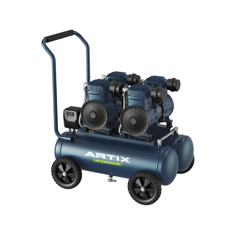 Compresseur d'air sans huile, AT2000*2-45,4.8HP,1800W*2-45L