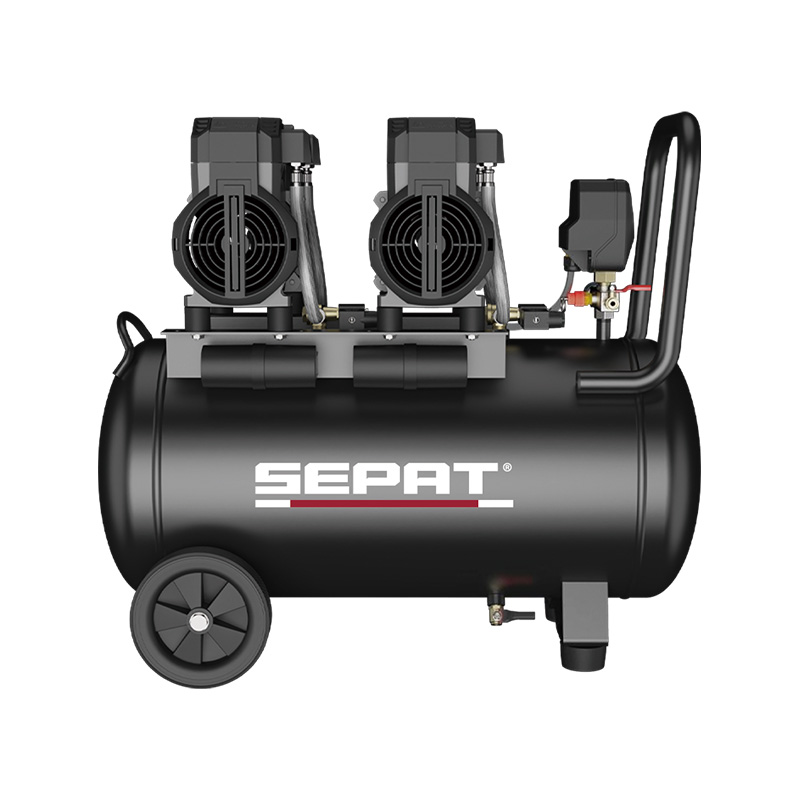 Compresseur d'air sans huile, SP1550*2-50,3,2HP, 1200W*2-50L